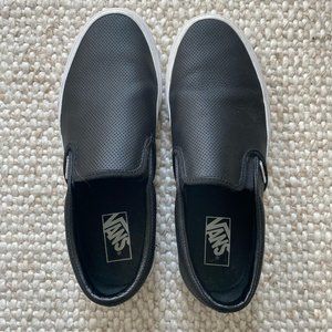 Vans Classic Slip-on, perf leather, black